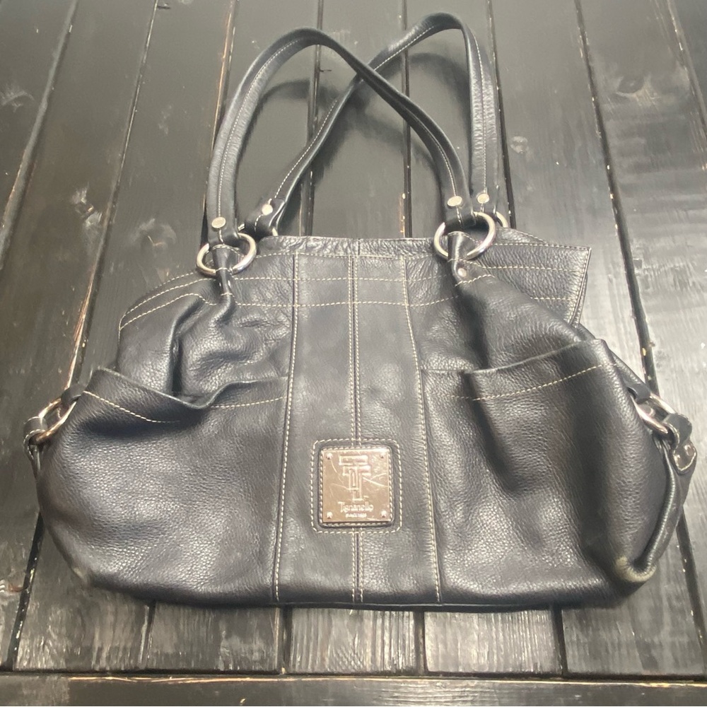 Tignanello Black‎ Leather Shoulder Purse